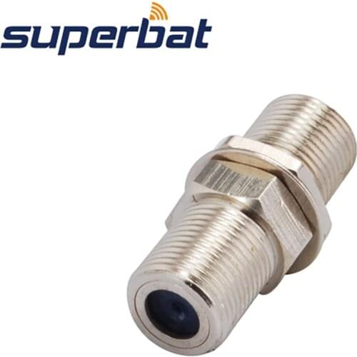 Superbat 5 pcs F Adapter F Female Jack to Jack bulkhead Straight Coaxial Connector