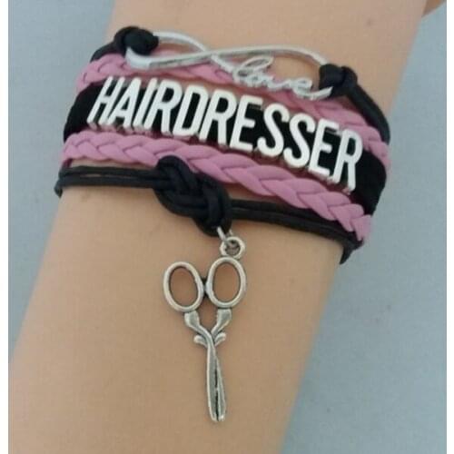 I Love HAIRDRESSER bracelet scissors charms HAIRDRESSER bracelets & bangles HAIRDRESSER gift
