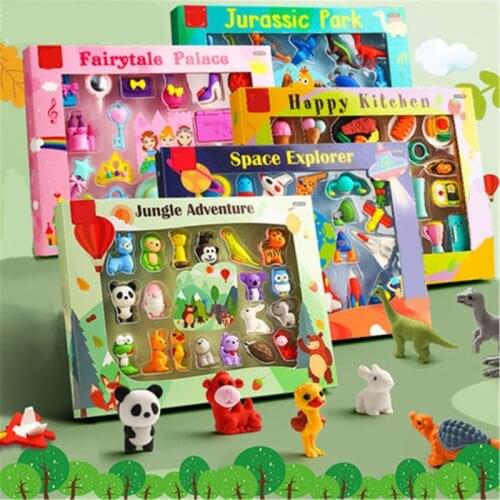 Funny Space Dinosaur Princess Eraser Suit Childrens Favor School Supplies