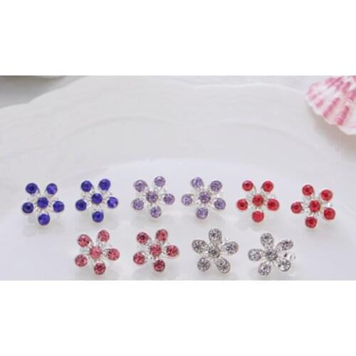 12 Pcs Flower Crystal Hair Clip Swirl Spiral Twist Hair pins Hair Accessory