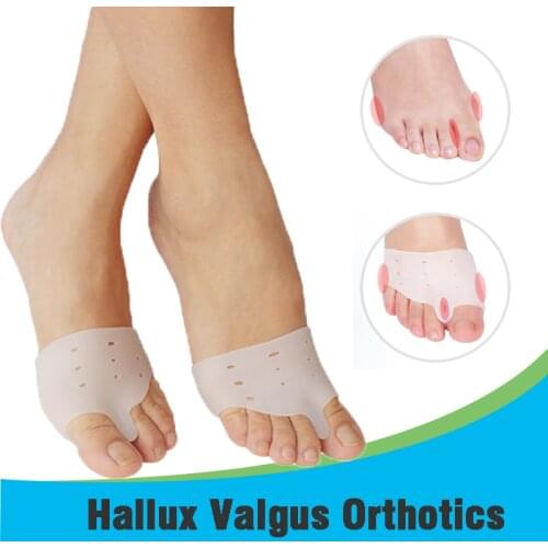 1Pair Big Bone Orthopedic Bunion Correction Pedicure Silicone Hallux Valgus Corrector Braces Toes Separator Feet Care Tool