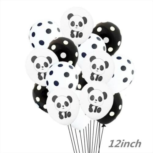 10PCS 2 Inch Panda Cartoon Sequined Balloon Set Wedding Theme Decoration for Childrens Birthday Party