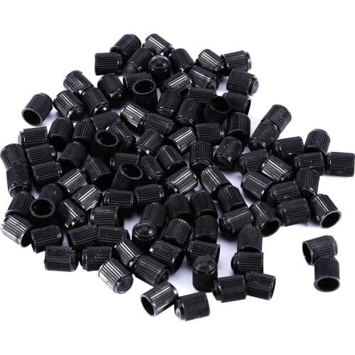100PCS Auto Car Bike Motorcycle Truck Wheel Tire Valve Stem Caps Black Tire Tyre Cover Valve Cap Car Accessories Car-styling