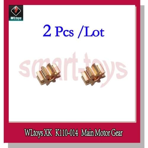 2Pcs K110 Brushless Main Motor Gear K110-014 for WLtoys XK K110 RC Helicopter Spare Parts