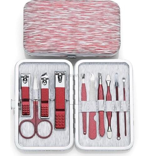 2021 nail clippers suit dazzle bright red nail tools suit covered 10 times beauty manicure tools