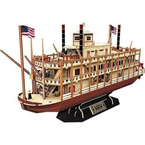 3D Puzzle Intelligence for Mississippi Steam Ship Children and Adults Developer Model Diy