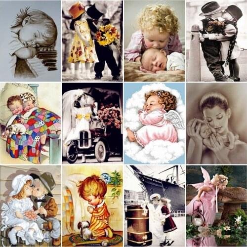 5D Baby Diamond Painting Full Drill Square/Round Child Cross Stitch Diamond Art Bead Embroidery Kits Wall Decor Handwork Gift