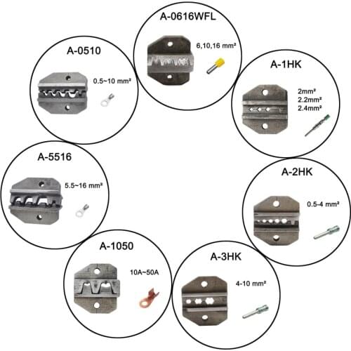A0510 A1HK A2HK A3HK Die Sets for HS FSE AM-10 CRIMPING PILER Crimping machine one set made by Wire cutting machine tool jaws