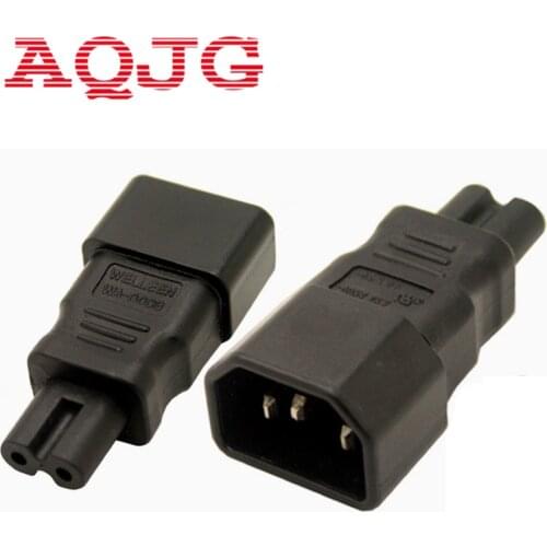 AC adapter AC convert IEC C14 to C7 power adapter C14/C7 IEC C7 to C14 plug adapter IEC 3Pin Female to 2Pin Male AQJG