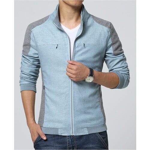 Aransue Plus Size Mens Linen Jacket Fashion Casual Zip Coat Long Sleeve Thin Outwear For Spring Summer Clothes