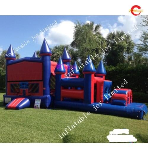 Free ship to sea port! bouncer inflatable jumping castle obstacle course combo,commercial inflatable bounce house for kids