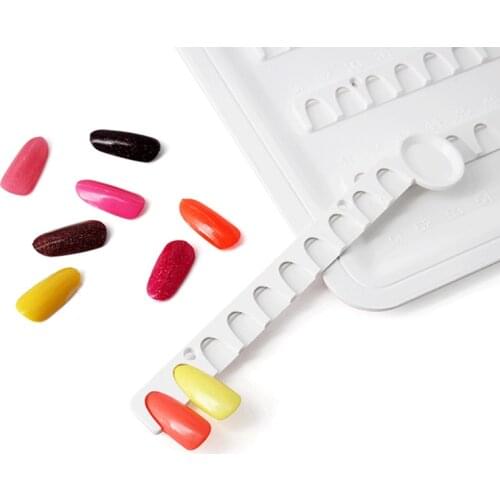 Hot Sale 120 Grid Nail Color Card Book Colorful Comparison Display Board Set With Transparent Tools Polish Showing Shelf