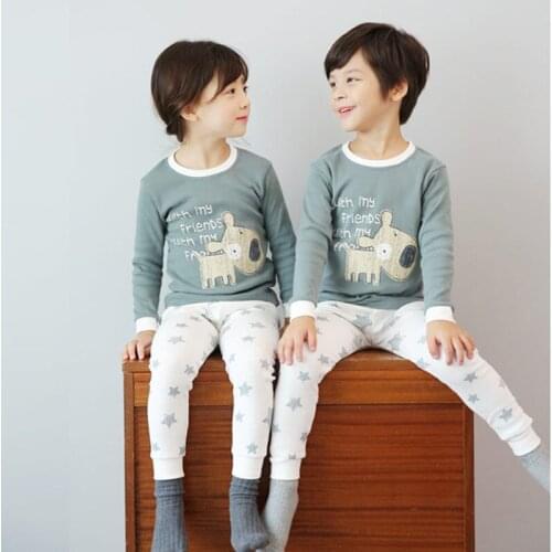 Children Clothing Set Pajamas Sets for Boys Kids Cartoon Giraffe Night Print Pajamas Clothes Girls Sleepwear Pajamas for Babies