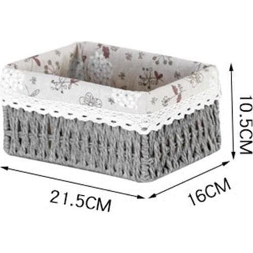 Accessory Storage Basket Bedroom Container Decor Hand-Woven Kitchen Linen