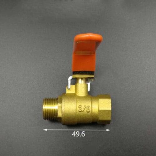 Female to MaLe Brass Ball Valve DN10 3/8" BSP Temperature 0-120C Pressure 10 Bar Port Size10mm