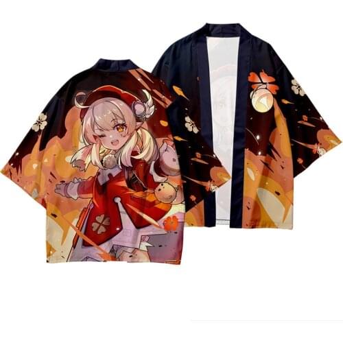 Summer Beauty Samurai Traditional Kimono Japanese Anime Clothes Cardigan Genshin Impact Spark Knight Klee Cosplay Men Women Yuka