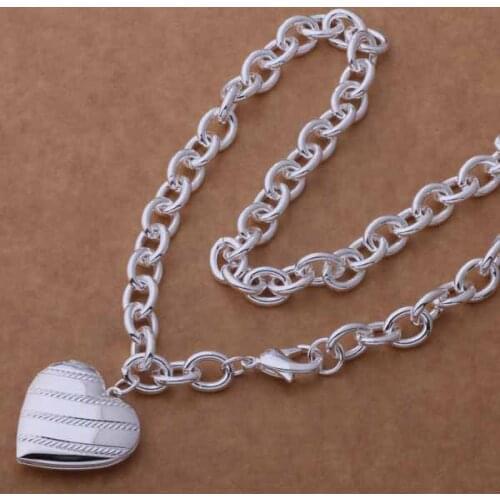 XL-AN746 Hot Silver Necklace 925 Jewelry Silver Plated Wholesale Free Shipping Fashion Jewelry Pendant/bvyaknfa