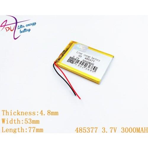 Size 485377 3.7V 3000MAH 505575 Lithium polymer Battery With Protection Board For GPS Tablet PC Digital Products