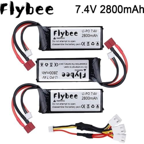 7.4V 2800mAh Lipo Battery For FT009 Udi UDI902 144001 A959 12428 12423 RC Boats RC toys cars drone Spare Parts 7.4 v 2800 mAh