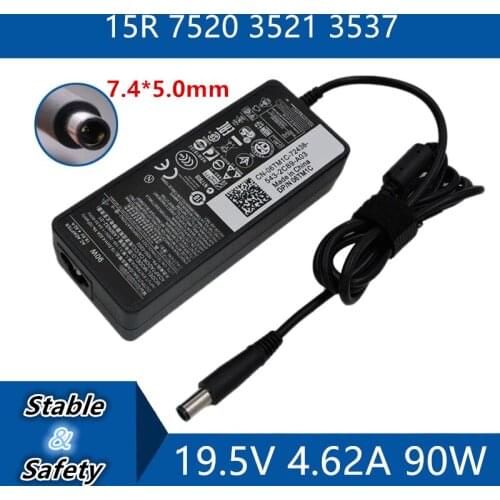 New 19.5V 4.62A 7.4*5.0mm Universal Laptop Adapter Charger For DELL Inspiron 15R 7520 3521 3537 DC Jack Power adapter