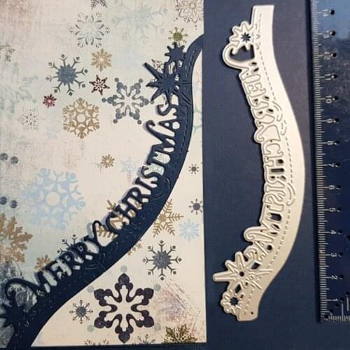 New Merry Christmas lace Metal Cutting Dies Decorative DIY Scrapbooking Steel Craft Die Cut Embossing Paper Cards Stencils