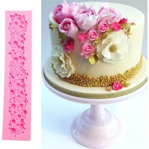 New Design 3D Round Pearls Bubbles Mold Silicone Fondant Mould Cake Decor Tool