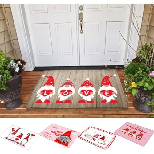 NEW Valentines Day Faceless Doll Love Doormat Absorbent Non-slip Carpet Home Living Room Bathroom Bedroom Decorative Doormat