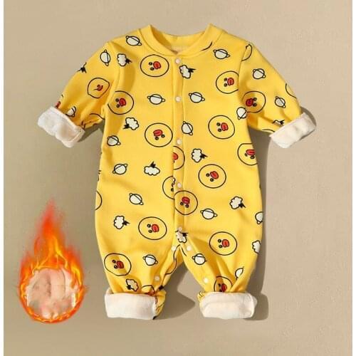 Newborn Baby Clothing Winter Baby Boys Jumpsuit Fleece Overalls Infants Baby Clothes Boys Winter Clothes Pajamas Toddler Costume