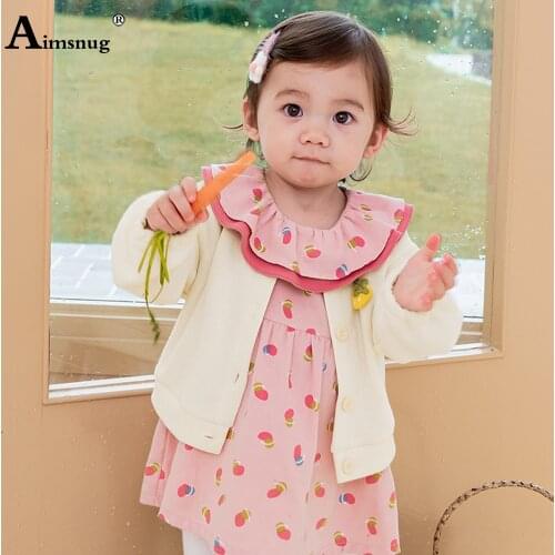 Aimsnug 2021 Single Breasted Sweater Kids Clothes Long Sleeve Children Girls Winter Warm Tops Streetwear Casual Knitted Sweater