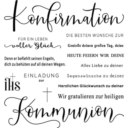 German stamp Clear Stamp for Scrapbooking Transparent Silicone Rubber DIY Photo Album Decor 129