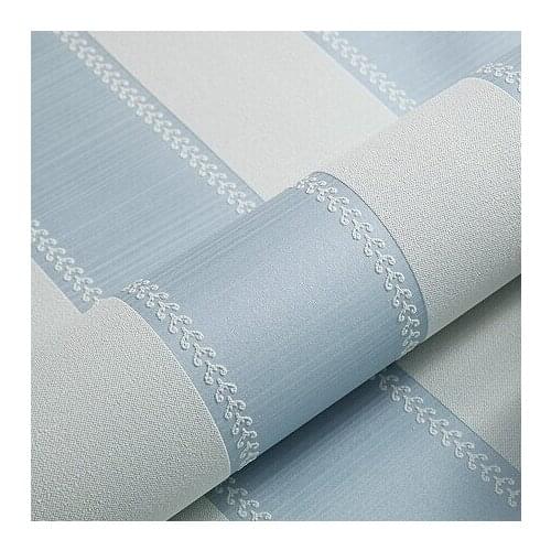 Wellyu 3DModern Embossed Flocking Vertical Stripes Wallpaper Bedroom Living Room Background Decor Wall paper 0.53*10m/Roll