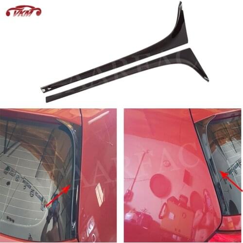 ABS Rear Spoiler Side Wings for VW Golf 7 7.5 VII MK7 MK7.5 Standard 2014 -2019 black Windshield Winglet Trim Sticker Covers