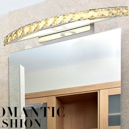 10W bathroom mirror light, 100-240V bedroom led mirror lamp, amber / clear crystal wall lamps