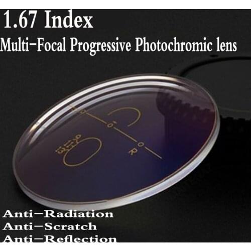 1.56 1.61 Photochromic Progressive Multifocal Reading Glasses Lenses for See Far and Near Colored Lenses for Eyes