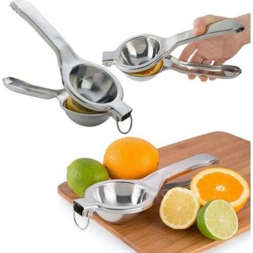 1PC Stainless Steel Lemon Squeezer Lemon Manual Juicer Sturdy Lime Squeezer Anti-corrosive Manual Lime Fresh Juice Tools OK 0397