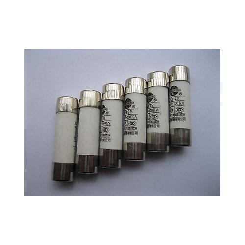 20 Pcs Powder Filled Cartridge Cylindrical Ceramic Fuses 10A 380V 8.5mm x 31.5mm