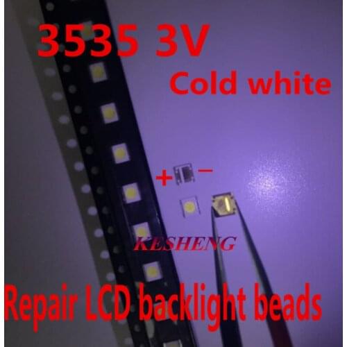 200pcs/FOR WOOREE UNI LED backlight LCD TV bead 3 V 1 W 3535 LED SMD Lamp bead 3535 cold white WM35E1F-YR07-eB
