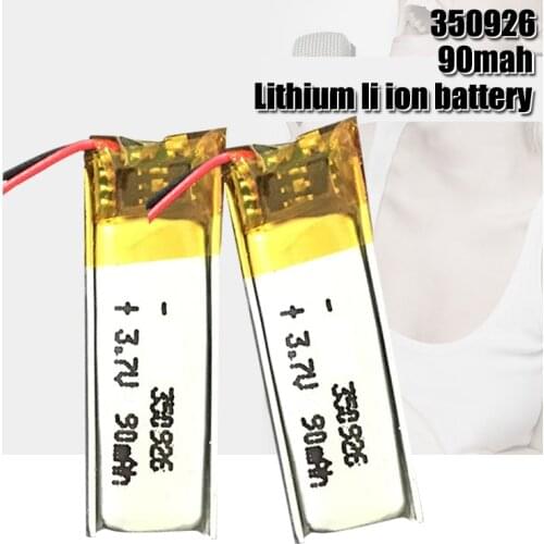 3.7V 90MAH LI-ION BATTERY 350926 Li-polymer Batteries FOR MP3 MP4 MP5 BLUETOOTH HEADSET GPS