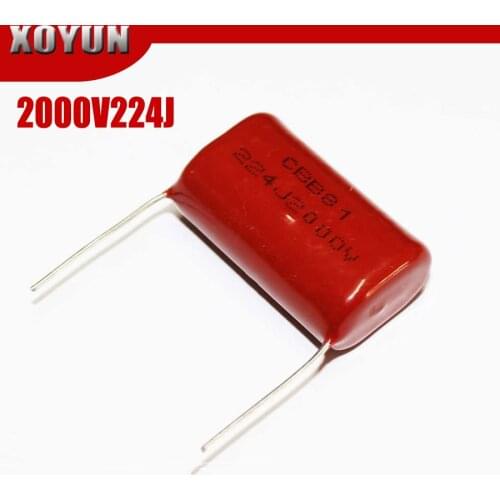5PCS 2000V224J CBB Pitch 30MM 2KV 220NF 0.22UF 224J2000V CBB Polypropylene Film Capacitor
