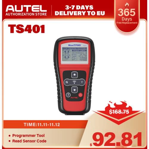 Autel MaxiTPMS TS401 Tire Pressure Monitoring System OBD2 TPMS Diagnostic Scanner Tool Activate 315 433MHZ Sensor Programming