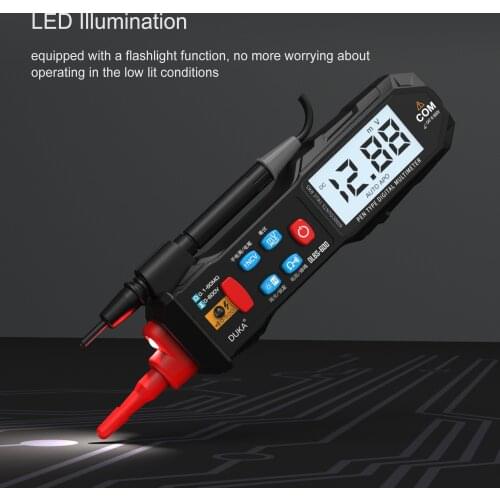 Digital 6000 Counts Multimeter NCV DC/AC Voltage Resistance Continuity Tester Measuring Wire Meter with Backlight & Illumination
