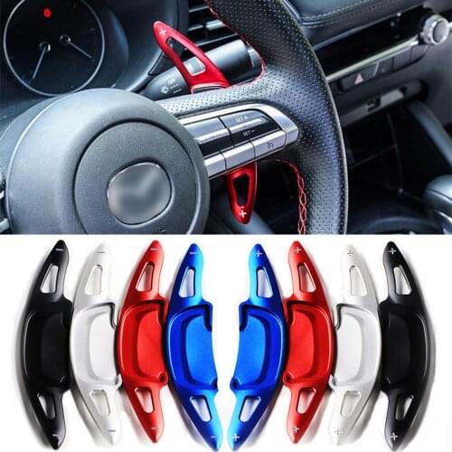 For 2019+ Mazda 3 Hatchback SKYACTIV X AWD Sedan AXELA CX-30 MX30 Car Steering Wheel Paddle Shift Extension Shifters DSG Sticker