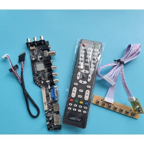 For B156XTN04.2 B156XTN04.3 LED VGA TV Panel DVB-T2 1366X768 controller board Signal digital HDMI-compatible AV 15.6" remote