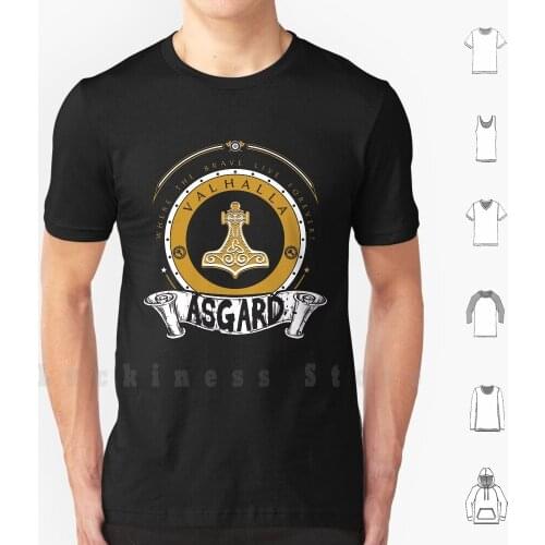 Where The Brave Live Forever T Shirt DIY Cotton Big Size S-6xl Odin Norse Nordic Viking Scandinavian Valhalla Vikings