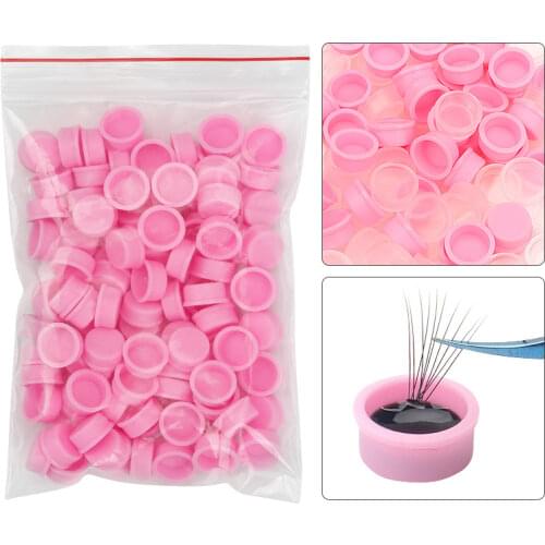 HOT 100 Pcs Grafting eyelash delay cup Eye Lashes Glue Holder Blossom delay cups Eyelash Extension Adhesive Stand Makeup Tools