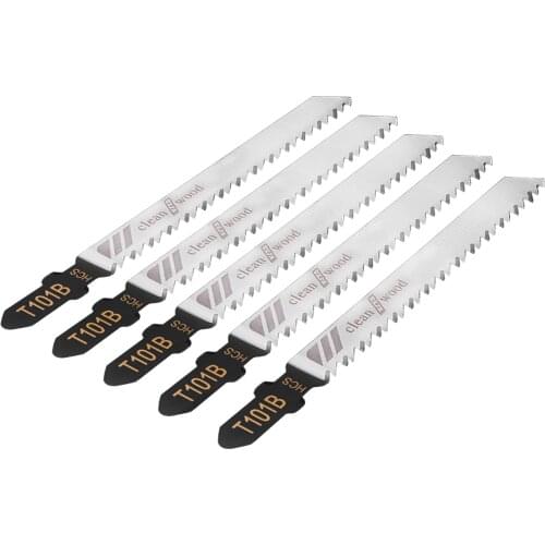 5X T101B Jigsaw Blades High Carbon Steel Curve Saw Blade Wood Cutting Softwood & Hardwood For Power Tools Length 10CM