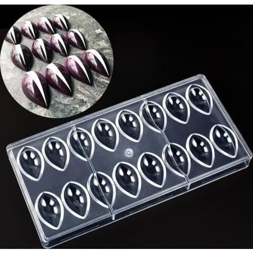 Lotus 3D Chocolate Mold Olive Shaped Plastic Chocolate Mould Candy Mold Baking Pastry Tools Sugarcraft Cake Decorating Tools