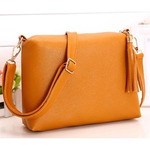 Fashion New Female Bag Korean Fashion Tassel Small Handbag Pu Casual Diagonal Shoulder Messenger Bag Female Crossbody Bag