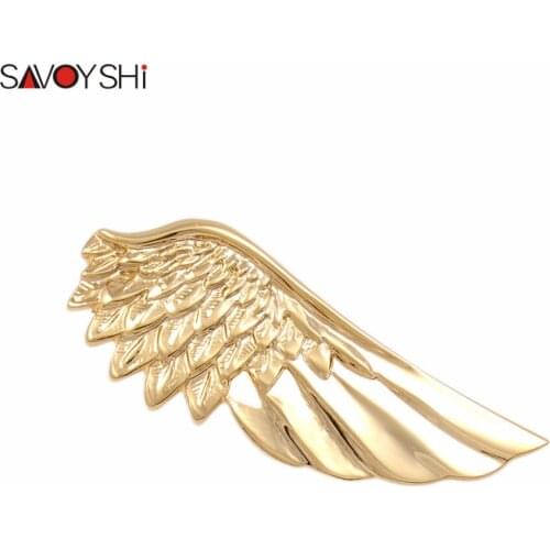 SAVOYSHI Fashion Gold-color Wing Tie Clip Pin Bar For Mens Shirt Neckties Clip Accessories High Quality Wedding Gift Jewelry