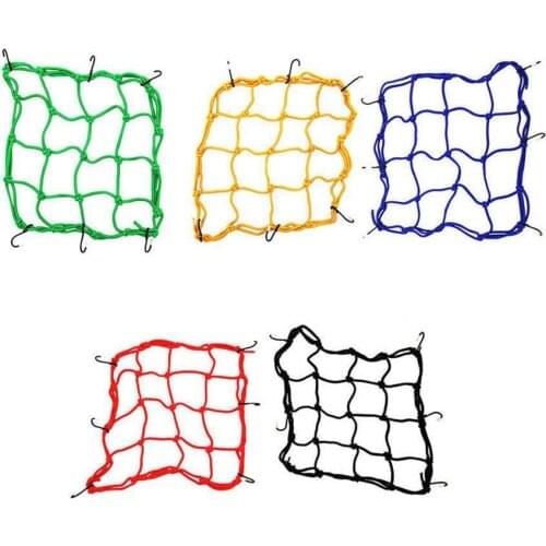 Motorcycle Helmet Cargo Net Mountain Bike 6 Hooks Luggage Package Cargo Net Load Cover Cord Web